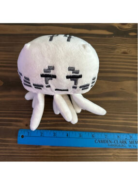Boys Minecraft Ghast Plush Toy White Black 7 Inch Soft Stuffed Animal